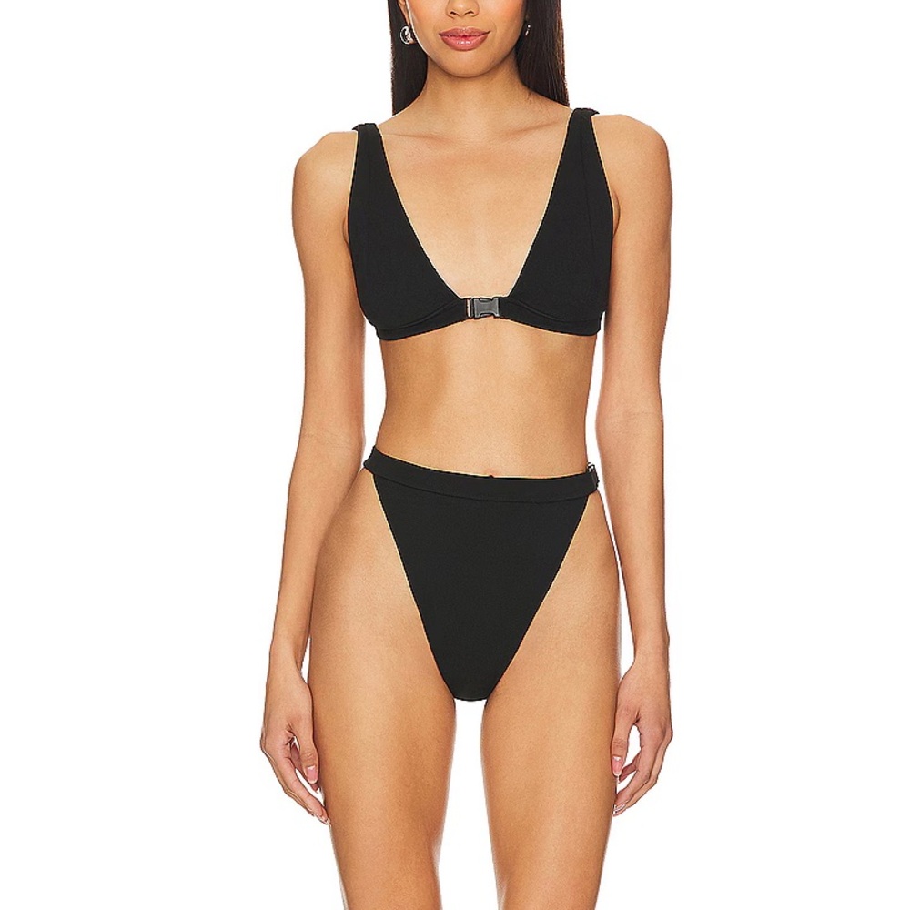 NWOT HAIGHT Black High Waist Bikini Bottoms